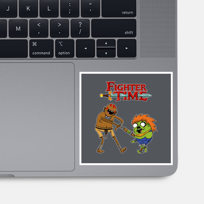 Fighter Time-None-Glossy-Sticker-joerawks