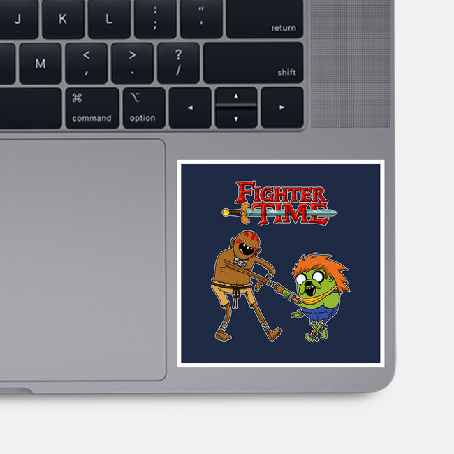 Fighter Time-None-Glossy-Sticker-joerawks