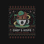 Chefs Knife Coffee Ugly Sweater-Unisex-Basic-Tee-LAGELANTEE