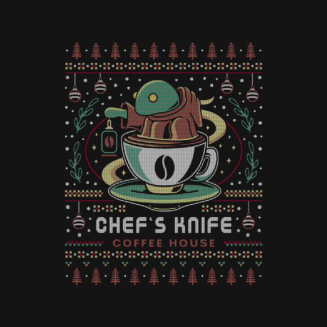 Chefs Knife Coffee Ugly Sweater-Unisex-Zip-Up-Sweatshirt-LAGELANTEE