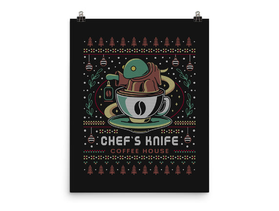Chefs Knife Coffee Ugly Sweater