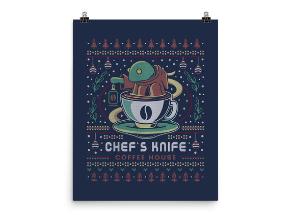 Chefs Knife Coffee Ugly Sweater