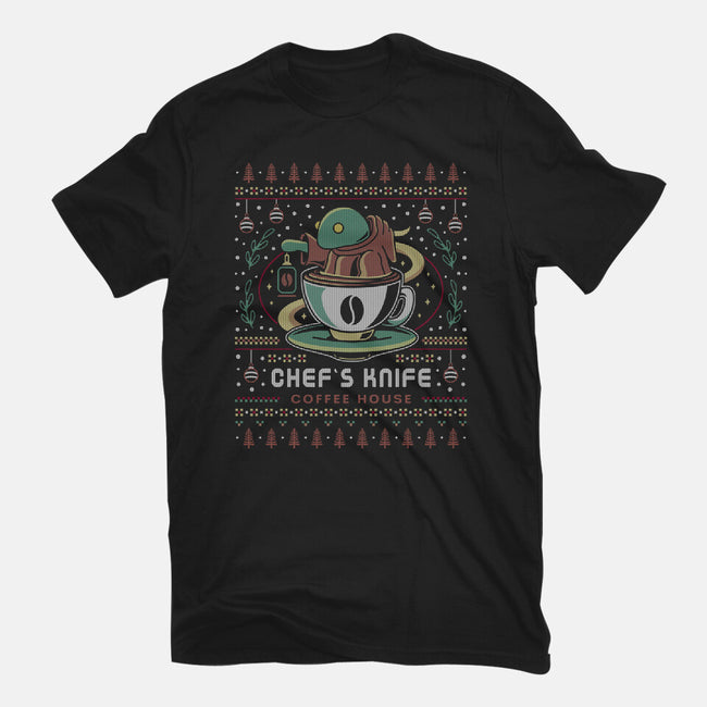 Chefs Knife Coffee Ugly Sweater-Youth-Basic-Tee-LAGELANTEE