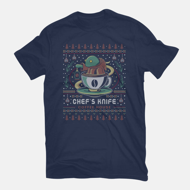 Chefs Knife Coffee Ugly Sweater-Mens-Premium-Tee-LAGELANTEE