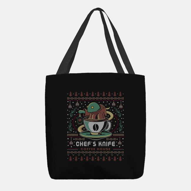 Chefs Knife Coffee Ugly Sweater-None-Basic Tote-Bag-LAGELANTEE