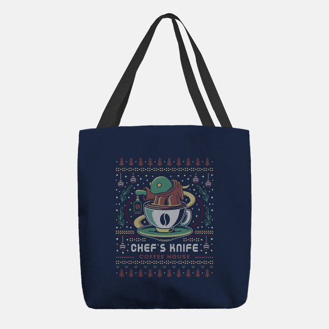 Chefs Knife Coffee Ugly Sweater-None-Basic Tote-Bag-LAGELANTEE