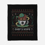 Chefs Knife Coffee Ugly Sweater-None-Fleece-Blanket-LAGELANTEE