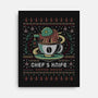 Chefs Knife Coffee Ugly Sweater-None-Stretched-Canvas-LAGELANTEE