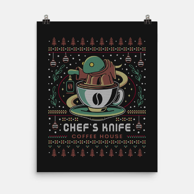 Chefs Knife Coffee Ugly Sweater-None-Matte-Poster-LAGELANTEE