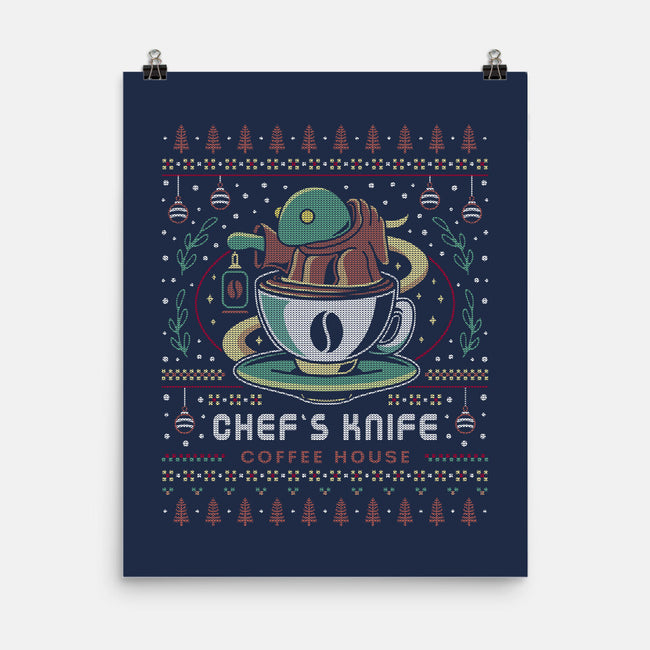 Chefs Knife Coffee Ugly Sweater-None-Matte-Poster-LAGELANTEE