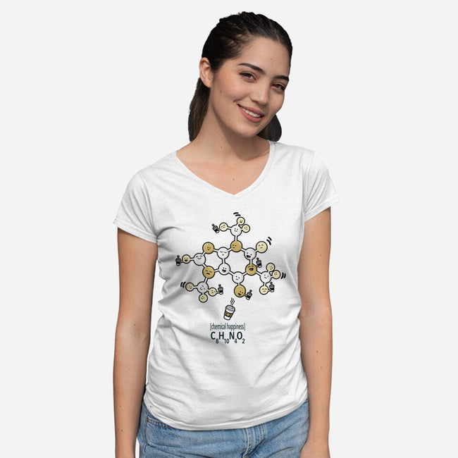 Chemical Happiness-Womens-V-Neck-Tee-palmstreet