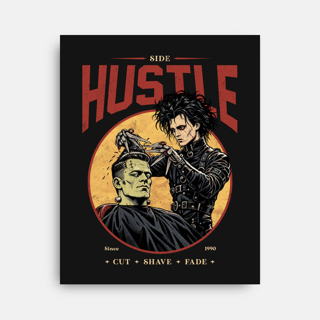 Scissorhands Barbershop-None-Stretched-Canvas-alfbocreative