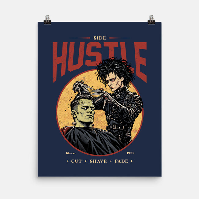 Scissorhands Barbershop-None-Matte-Poster-alfbocreative