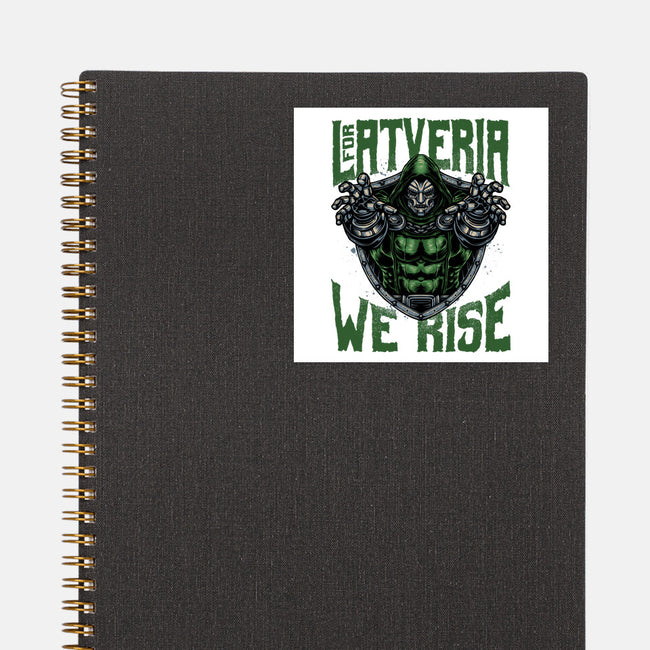 For Latveria We Rise-None-Glossy-Sticker-glitchygorilla