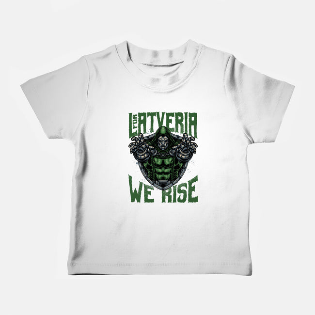 For Latveria We Rise-Baby-Basic-Tee-glitchygorilla
