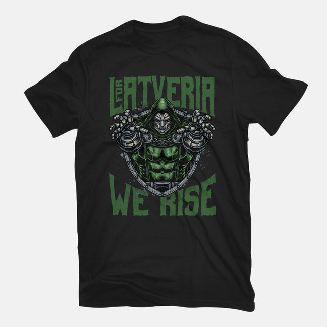 For Latveria We Rise-Womens-Basic-Tee-glitchygorilla