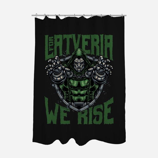 For Latveria We Rise-None-Polyester-Shower Curtain-glitchygorilla