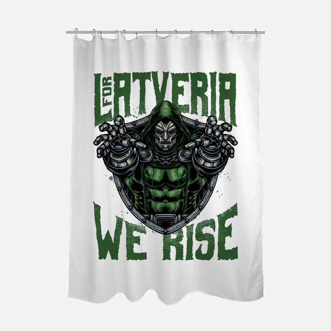 For Latveria We Rise-None-Polyester-Shower Curtain-glitchygorilla