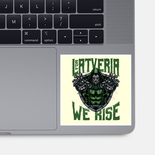 For Latveria We Rise-None-Glossy-Sticker-glitchygorilla