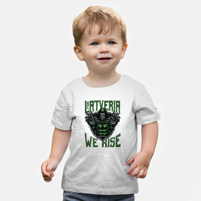 For Latveria We Rise-Baby-Basic-Tee-glitchygorilla