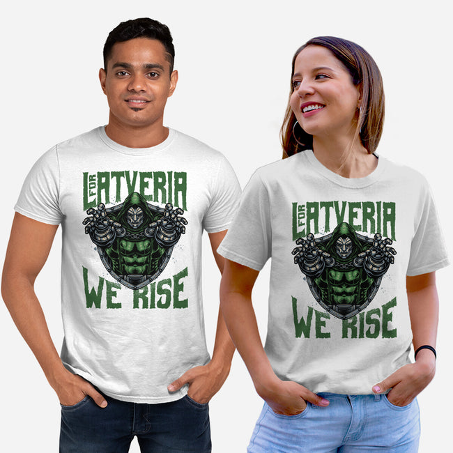 For Latveria We Rise-Unisex-Basic-Tee-glitchygorilla