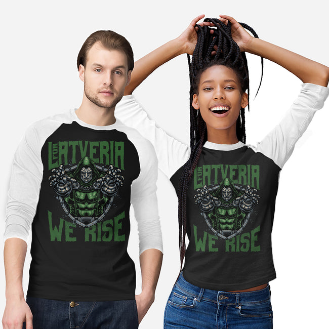 For Latveria We Rise-Unisex-Baseball-Tee-glitchygorilla