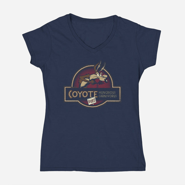 Hungrious Carnivorus-Womens-V-Neck-Tee-Angoes25