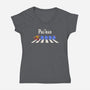 The Pac-Man-Womens-V-Neck-Tee-2DFeer