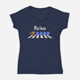 The Pac-Man-Womens-V-Neck-Tee-2DFeer