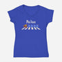 The Pac-Man-Womens-V-Neck-Tee-2DFeer