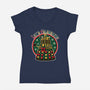 Let's Celebrate-Womens-V-Neck-Tee-d3fstyle