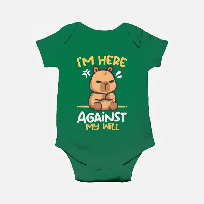 Grumpy Capybara-Baby-Basic-Onesie-NemiMakeit