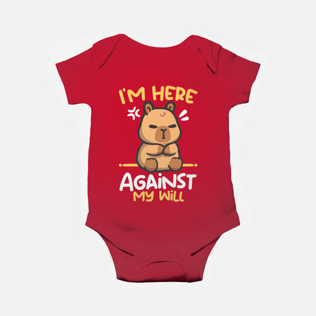 Grumpy Capybara-Baby-Basic-Onesie-NemiMakeit