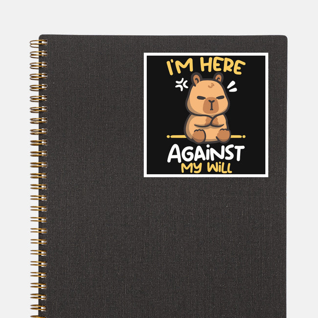 Grumpy Capybara-None-Glossy-Sticker-NemiMakeit