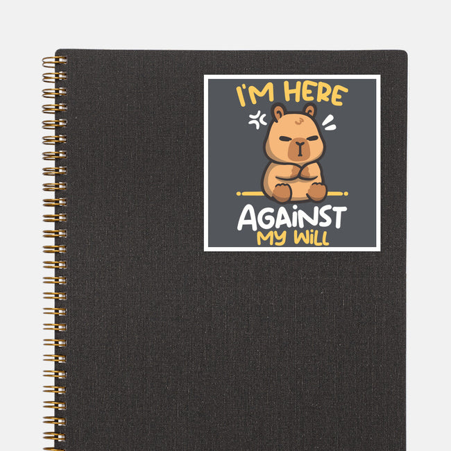Grumpy Capybara-None-Glossy-Sticker-NemiMakeit