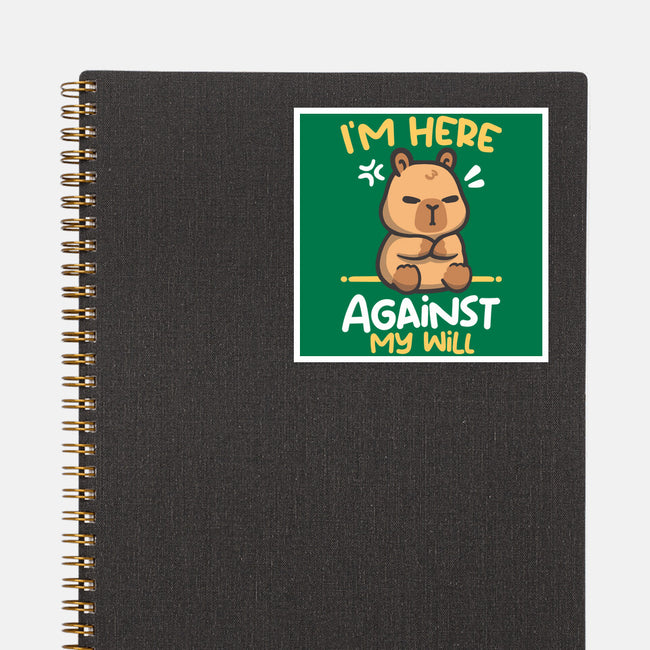 Grumpy Capybara-None-Glossy-Sticker-NemiMakeit