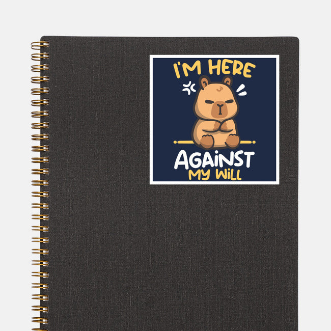 Grumpy Capybara-None-Glossy-Sticker-NemiMakeit
