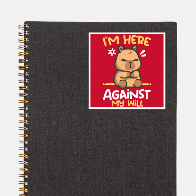Grumpy Capybara-None-Glossy-Sticker-NemiMakeit