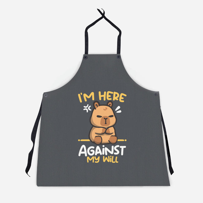 Grumpy Capybara-Unisex-Kitchen-Apron-NemiMakeit