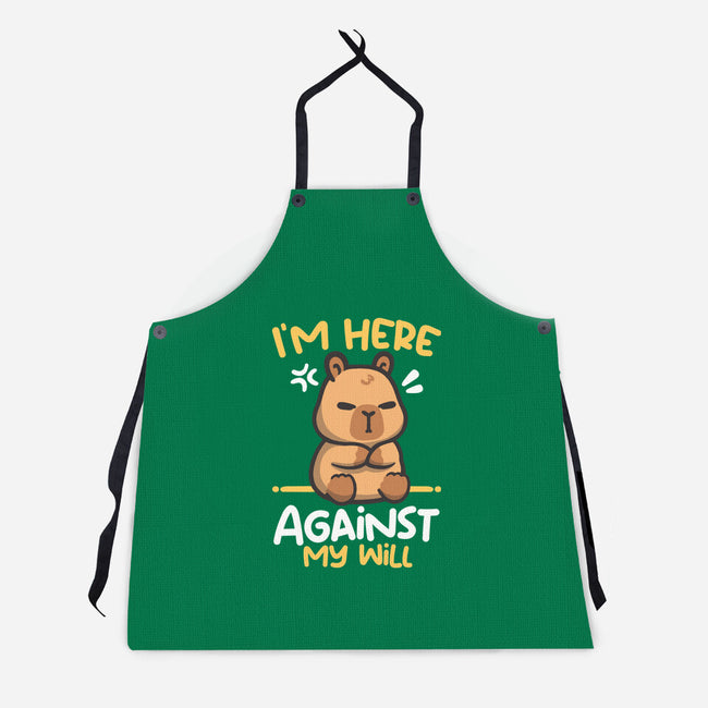 Grumpy Capybara-Unisex-Kitchen-Apron-NemiMakeit