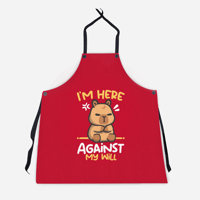 Grumpy Capybara-Unisex-Kitchen-Apron-NemiMakeit