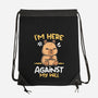 Grumpy Capybara-None-Drawstring-Bag-NemiMakeit