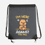 Grumpy Capybara-None-Drawstring-Bag-NemiMakeit
