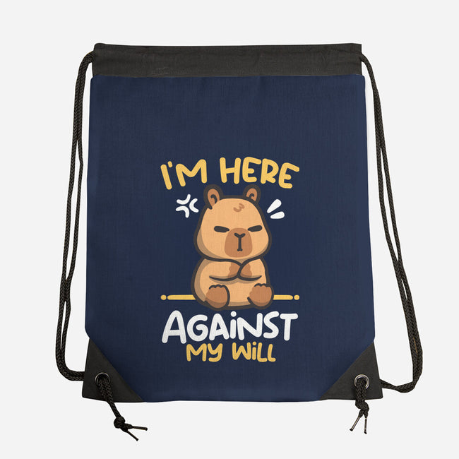 Grumpy Capybara-None-Drawstring-Bag-NemiMakeit