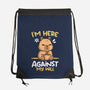 Grumpy Capybara-None-Drawstring-Bag-NemiMakeit