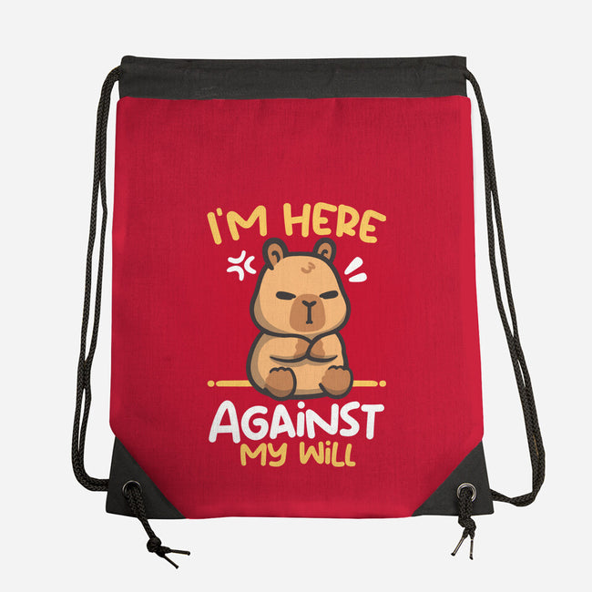 Grumpy Capybara-None-Drawstring-Bag-NemiMakeit