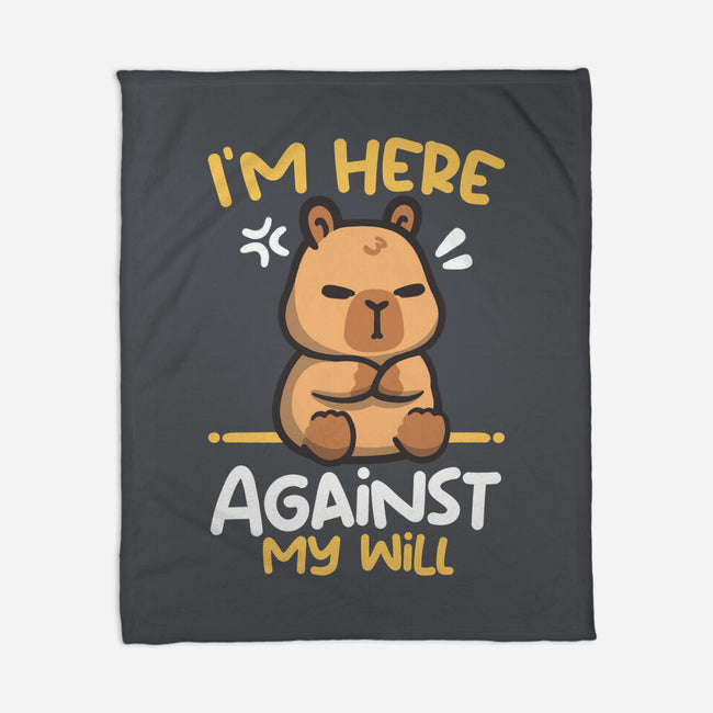 Grumpy Capybara-None-Fleece-Blanket-NemiMakeit