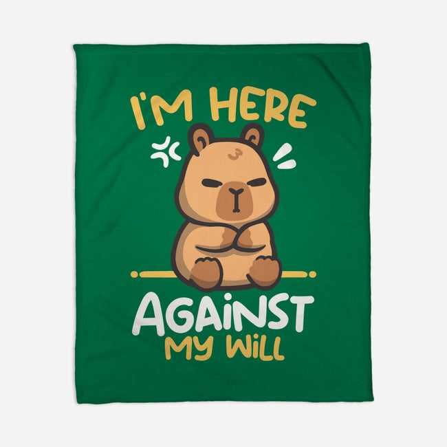 Grumpy Capybara-None-Fleece-Blanket-NemiMakeit