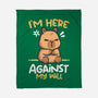 Grumpy Capybara-None-Fleece-Blanket-NemiMakeit