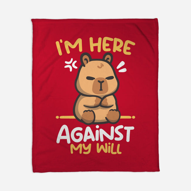 Grumpy Capybara-None-Fleece-Blanket-NemiMakeit